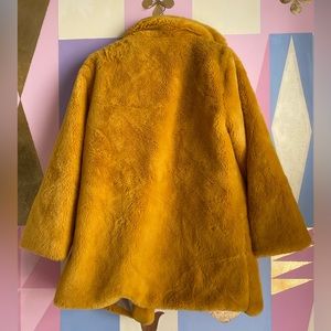 Yellow Faux Fur Jacket